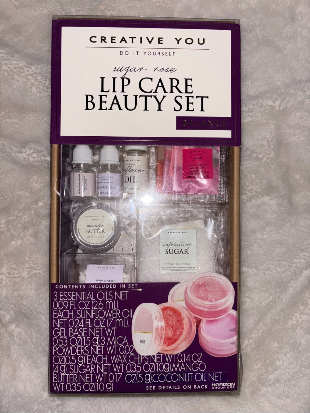 Creative You Sugar Rose Lip Care Beauty Set - Pink